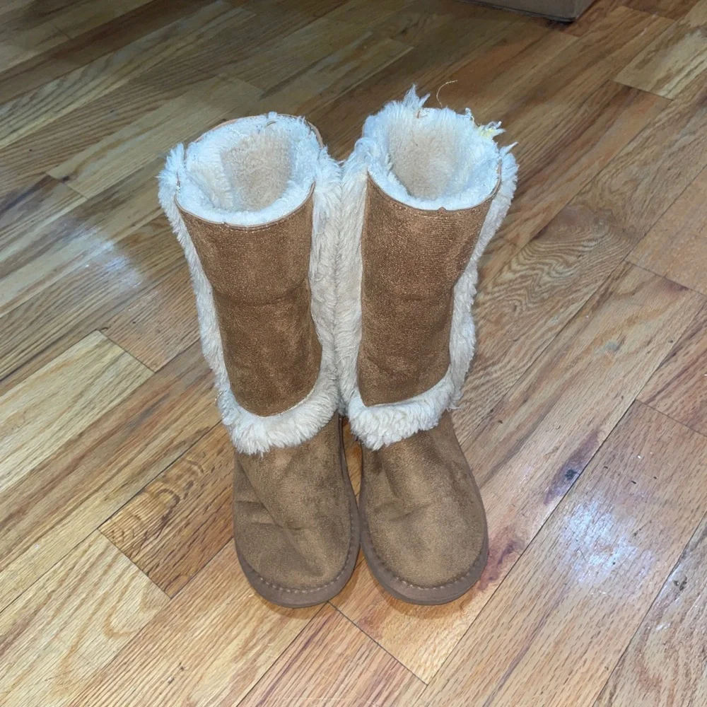 INC Girls Witty Faux Fur Boots Toddler SZ 12  Toddler Folds up